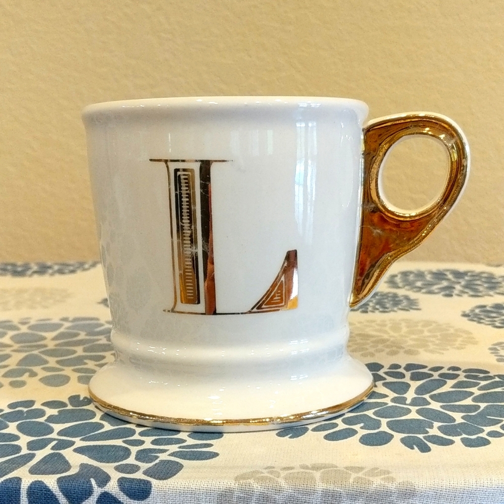 Anthropologie Monogram "L" Mug